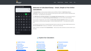 Thumbnail of calculatorchamp.com