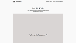 Thumbnail of dearbigworld.com