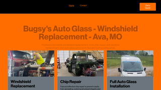 Screenshot of bugsysautoglass.com