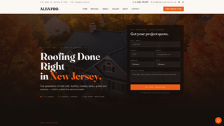 Screenshot of albaproroofing.com