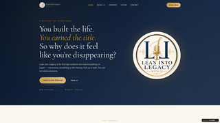 Screenshot of leanintolegacywithjj.com