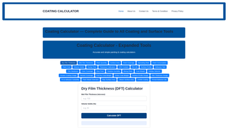 Thumbnail of coatingcalculator.com