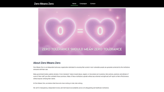 Thumbnail of zeromeanszero.org