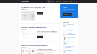 Thumbnail of etprintables.com