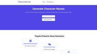 Thumbnail of characternamehub.com