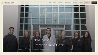 Screenshot of legacyoakfamilydental.com