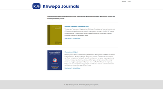 Thumbnail of khwopajournals.com