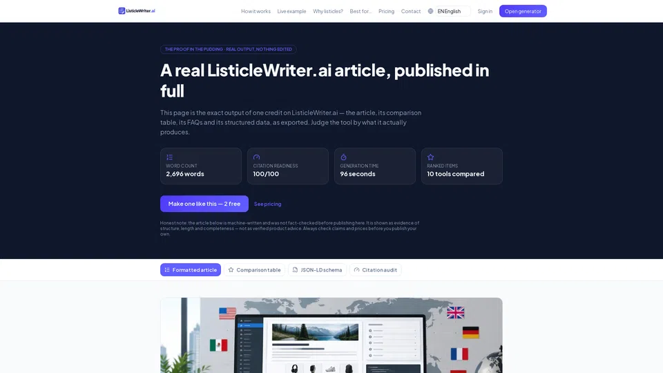 listiclewriter.ai screenshot 5