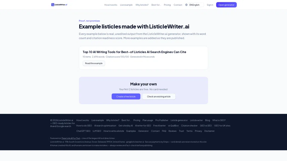listiclewriter.ai screenshot 4