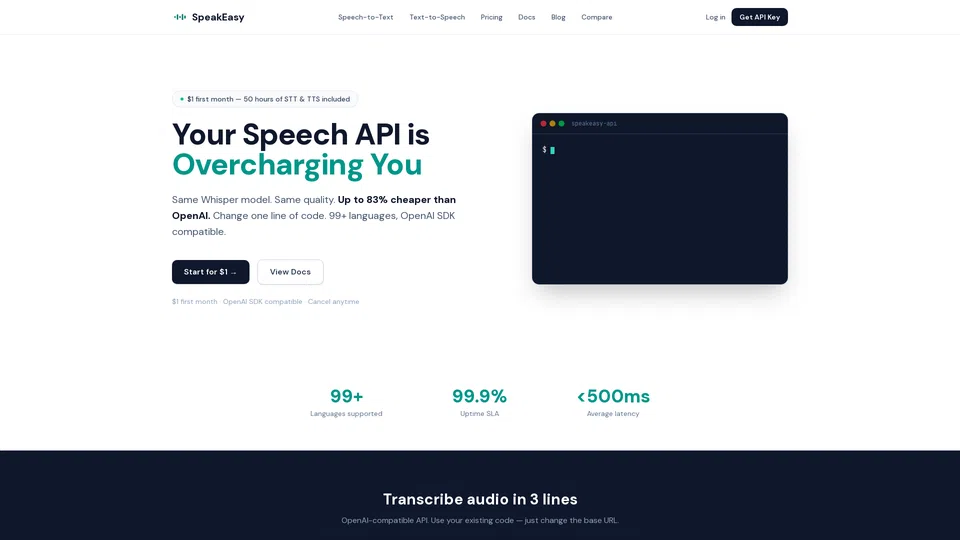 tryspeakeasy.io screenshot 1