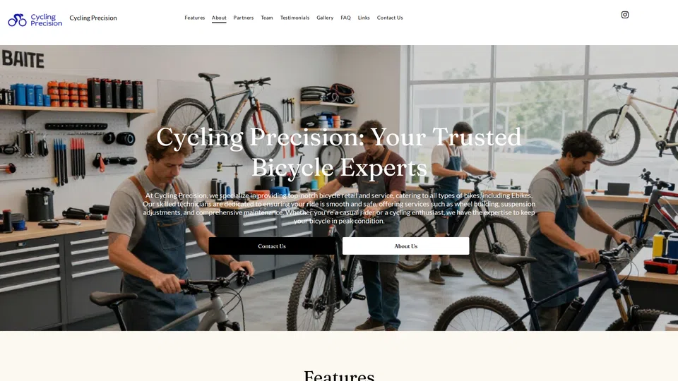 cyclingprecision.com screenshot 2